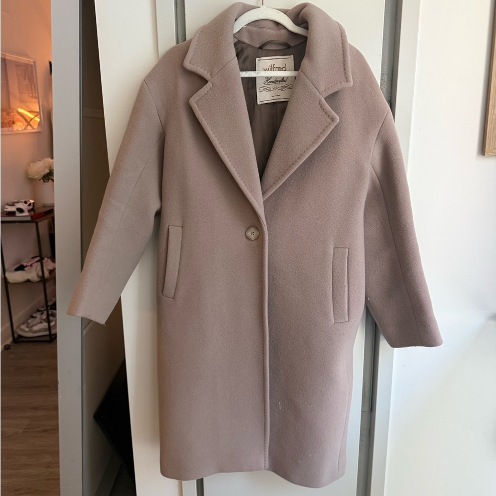 Wilfred Women's Beige Wool Coat